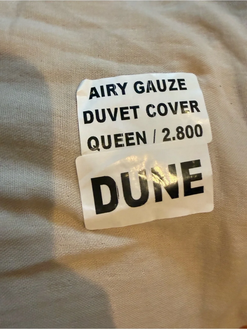 NWT Quince Queen Organic Cotton Gauze Duvet Cover DUNE color $150 PRICED TO SELL